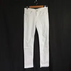 M1-02718【Mens】 UNIQLO（ユニクロ） デニムパンツ （25:S相当）／ホワイト 右ひざ部分にシミ有 K-春秋