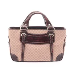 セリーヌ CELINE ハンドバッグ ブギーバッグ マカダム 134022AJB ライトローズ キャンバス レザー ブギーバッグ レディース Used A