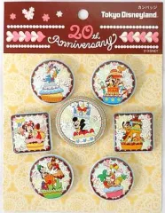 【中古】バッジ・ピンズ(キャラクター) 東京ディズニーランド 20周年記念カンバッジ7個セット