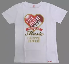 【中古】Tシャツ(男性アイドル) EXILE ATSUSHI Music ツアーTシャツ ホワイト Lサイズ 「EXILE ATSUSHI LIVE TOUR 2014 “Music”」