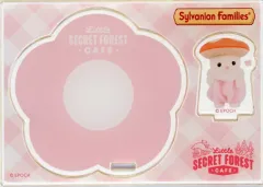 【中古】コースター シルクネコの赤ちゃん アクリルスタンドコースター 「シルバニアファミリー 森のキッチンポップアップカフェ ～ひみつの森のちいさなカフェ～」 メニュー注文有償特典