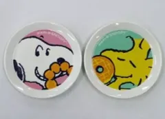 【中古】皿・茶碗(キャラクター) [単品]スヌーピー＆ウッドストック クリスマスペアプレート2013(2枚組) 「ミスタードーナツ×PEANUTS(SNOOPY) 2013年クリスマスセット」
