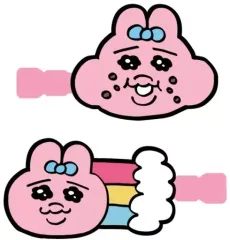 【中古】アクセサリー(非金属) 3.おぱんちゅうさぎ アクリルヘアクリップ 「おぱんちゅうさぎ」