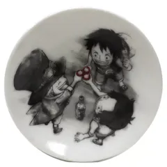 【中古】皿・茶碗 ルフィ＆エース＆サボ 名場面小皿-水墨画風アート- 「一番くじ ワンピース FULL FORCE」 G賞