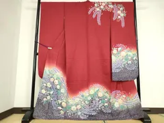 平和屋着物●豪華振袖　絞り　辻が花　暈し染め　金通し地　正絹　逸品　DABC3644az