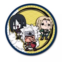 [중고] 배지·빈즈 MH.자래야 & 줄다리 & 오사마루 가죽 배지(원형) [NARUTO -나루토-]