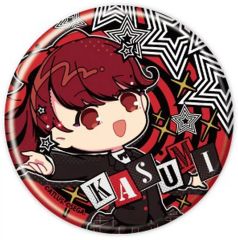 [중고] 배지 빈즈 요시자와 카스미 [캔 배지 페르소나 5 더 로얄 04.POP Art 일러스트]