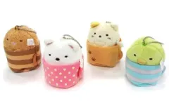 【中古】キーホルダー・マスコット(キャラクター) 全4種セット カップマスコットキーチェーン 「すみっコぐらし」