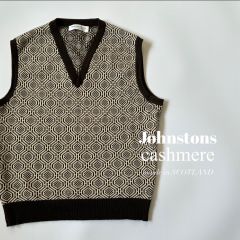 ジョンストンズJohnstons カシミヤ サイドリブプレーン OTTER - メルカリ