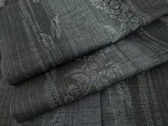 平和屋着物●結城紬　枝花間道　正絹　逸品　AABG9852cs