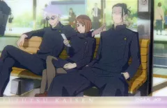 【中古】アクリルスタンド・アクリルパネル 五条悟＆家入硝子＆夏油傑 「呪術廻戦 懐玉・玉折 トレーディングアクリルブロック 場面写(ED)」