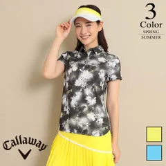 【セール/45％OFF】キャロウェイ ゴルフ  半袖 シャツ〔花柄〕 【S/M/L/LL寸：レディース】Callaway 有名プロ着用ブランド ゴルフウェア シャツ レディース【春夏モデル】 c24134219 【メール便】