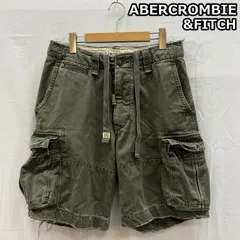 アバクロンビーアンドフィッチ ユーズド加工 ミリタリー カーゴ ショート パンツ ショーツ サイドポケット メンズ 28インチ ISItems【USED】【古着】【中古】50155844
