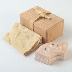 山崎宗元造 雲華焼 鶴香合 共箱共布 茶道具 N96 1F28 - メルカリ