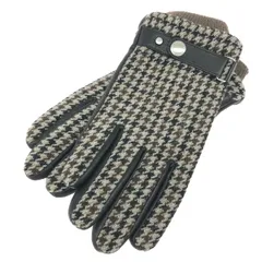 MACKINTOSH PHILOSOPHY マッキントッシュフィロソフィー 手袋  千鳥格子/レザー×ツイード    ブラウン メンズ / 240001193457のサムネイル
