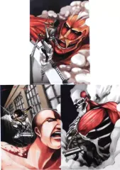 【中古】クリアファイル コミックス1＆2＆3巻 A4クリアファイル3枚セット 「進撃の巨人展 FINAL」