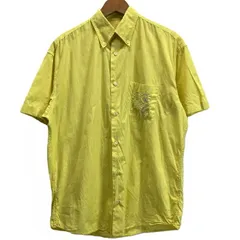 【中古】　ICEBERG　プレーンシャツ　無地シャツ　半袖シャツ　トップス　ボタンダウン　コットン　胸ポケット　キャラクター　3282032　イタリア製　オーバーサイズ　古着　/1156のサムネイル