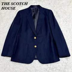 美品 THE SCOTCH HOUSE ウールテーラードジャケット 9A2 紺