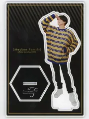 【中古】アクリルスタンド・アクリルパネル 新田真剣佑(黄色×青シマシマ) アクリルスタンド 「オフィシャルファンクラブ Macken Family」 会員限定 2020年オフィシャルグッズ第1弾