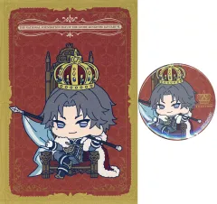 【中古】グッズセット 跡部景吾(ミニキャラ/レッド) 描き起こし ポストカード＆缶バッジセット 「くじメイト 新テニスの王子様 跡部王国建国記念祭2024」 E-7賞