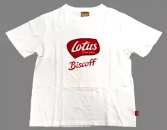 【中古】衣類 HOMME ワンポイントＴシャツ ホワイト メンズMサイズ 「Lotus Bakeries×gelato pique(ジェラートピケ)」