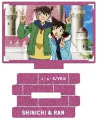 【中古】アクリルスタンド・アクリルパネル 6.毛利蘭＆工藤新一 「名探偵コナン 場面写トレーディングメタリックミニアクリルスタンド 毛利蘭collection」