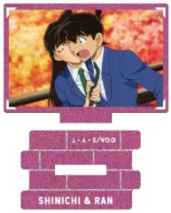 【中古】アクリルスタンド・アクリルパネル 5.毛利蘭＆工藤新一 「名探偵コナン 場面写トレーディングメタリックミニアクリルスタンド 毛利蘭collection」