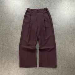 日本製 Lui's ルイス ワイドストレートパンツ ジップフライ スラックス タックパンツ ストレッチ バーガンディ メンズ LUZ2012102A0001