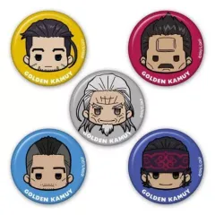【中古】バッジ・ピンズ B.土方＆尾形＆牛山＆門倉＆キラウシ ちゅるキャラミニ缶バッジ5個セット 「ゴールデンカムイ」