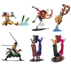 【中古】食玩 トレーディングフィギュア 全6種セット 「ワンピース ATTACK MOTIONS ～BECOMING A HERO!～」 