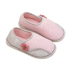 ルームシューズ スリッパ 室内履き スリッポン かかとあり 軽量 滑り止め 小さめ ピンク 花 可愛 女性用 レディース 介護 高齢者 入院 春 夏 秋 冬 M0331-UGMW-1