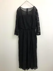 apart by lowrys アパートバイローリーズ AP270955TK OCレースキリカエフレア 結婚式二次会 ドレス ワンピース sizeL/黒 ■■ レディース