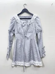 Ank Rouge アンクルージュ リボンジャガードセットアップ ワンピース sizeM/水色 ■■レディースのサムネイル