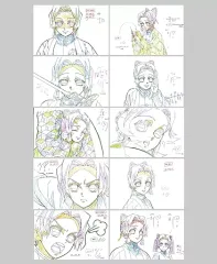 【中古】ポストカード 胡蝶しのぶ 展示原画ポストカード10枚セット 「鬼滅の刃 キャラクター絵巻カフェ in ufotable Cafe 第六期」