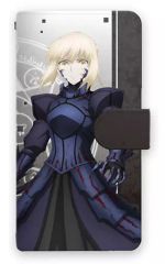 [중고]휴대 재킷 커버 디자인 02 세이버 오르타 북 스타일 스마트 폰 케이스 L 사이즈 [극장판 Fate/stay night[Heaven's Feel]]