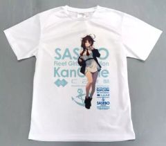 [중고] 티셔츠 10주년 사세보 때 비 한정 칸무스 티셔츠 화이트 F사이즈 [함대 이쿠쇼~칸코~ C2기관 사세보본 원정 [칸코] 공식 콜라보레이션 Operation SASEBO Expedition 2023]
