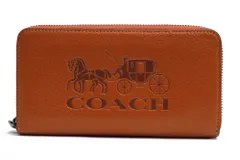 コーチ／COACH 長財布 財布 ウォレット レディース 女性 女性用 レザー 革 本革 ブラウン 茶  C3548 Long Zip Around Wallet With Horse And Carriage 小銭入れあり シボ革 シュリンクレザー ラウンド