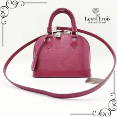 LOUIS VUITTON ルイヴィトン アルマBB エピ 2WAY ハンドバッグ パドロック クロシェット 鍵 ストラップ フューシャ ピンク 赤 2026-010