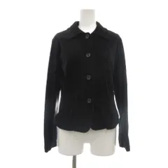 タルボット TALBOTS ジャケット 4 黒 ブラック レギュラーカラー 長袖 ボタンフロント /SC ■ECF003のサムネイル