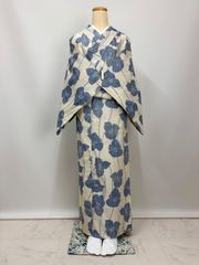 ☆夏物 花模様の綿麻の浴衣 m4366 - メルカリ