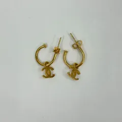 CHANEL ココマーク ゴールド フープピアス