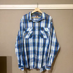 【USED】PHATFARM チェック ビッグシャツ メンズ 3XL 長袖 ブルー 春服のサムネイル