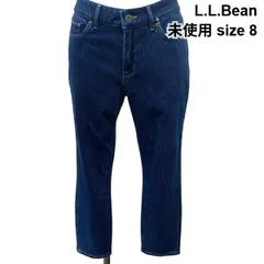 ◇ 未使用 エルエルビーン L.L.Bean デニムパンツ クロップド スキニー ローライズ ジーンズ Gパン ブルー 綿混 8 M 9号 レディース Z6B791のサムネイル