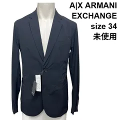 ◆ 未使用 アルマーニエクスチェンジ A|X ARMANI ウルトラストレッチジャケット シングルブレスト 伸縮性あり黒 34  Lサイズ メンズ S6C771のサムネイル
