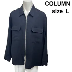 ◆ コラム COLUMN ジップジャケット ストリートスタイル シャツブルゾン 2022年春夏 黒 Ｌ メンズ S6C772