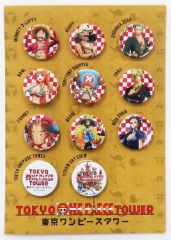 東京 ワンピースタワー 限定 缶バッジ 11種セット ルフィ ゾロ ナミ