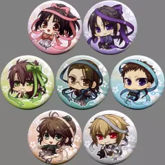 【中古】バッジ・ピンズ [単品] 集合 描きおろしちびキャラ缶バッジ7個セット 「Switchソフト 薄桜鬼 真改 月影ノ抄 スペシャルステラセット」 同梱特典