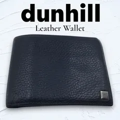 ダンヒル dunhill 二つ折り財布 レザー ブラック 小銭入れあり  メンズ ウォレット