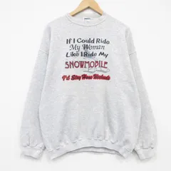 XL/古着 TULTEX 長袖 スウェット メンズ  90年代 90s スノーモービル ルーネック 薄グレー 霜降り 26mar04