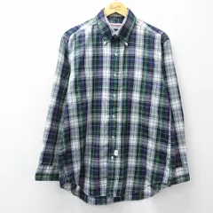 L/古着 マックレガー 長袖 シャツ メンズ 90年代 90s ボタンダウン 緑他 チェック 26mar04